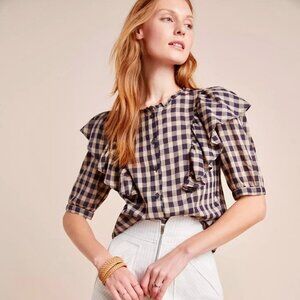 Citizens of Humanity | Jolene Checked Blouse | Medium